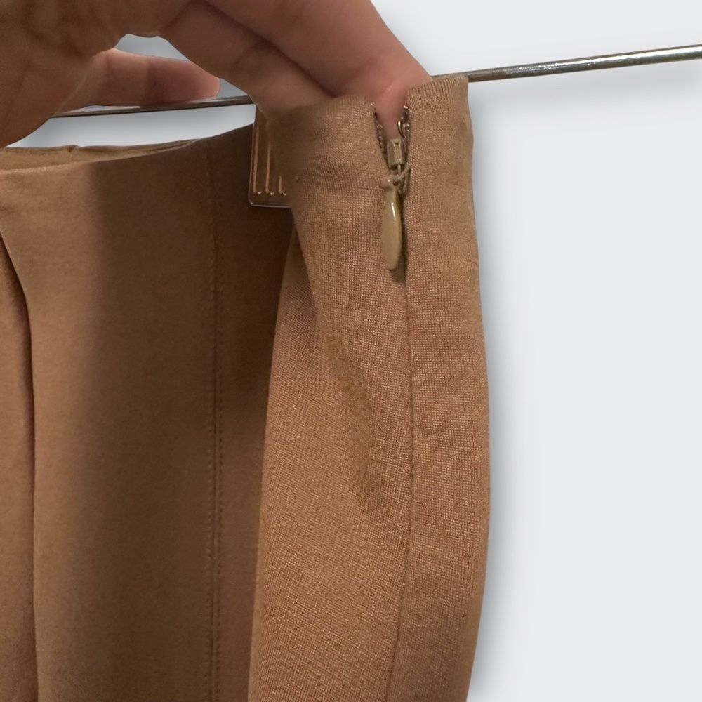 Quince Ultra-Stretch Ponte Pintuck Ankle Pants S Brown Roasted Pecan Minimalist - Picture 11 of 15